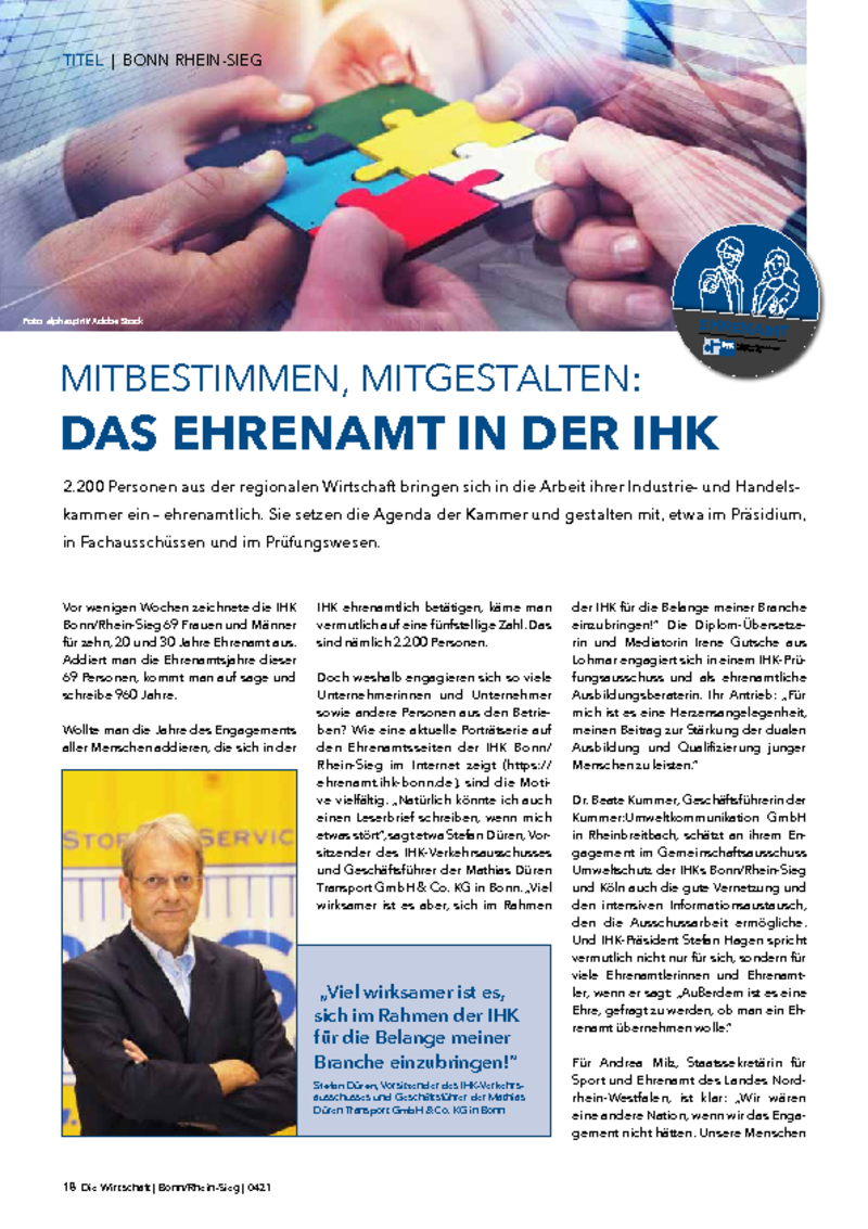 Wirtschaftsmagazin "Die Wirtschaft"
